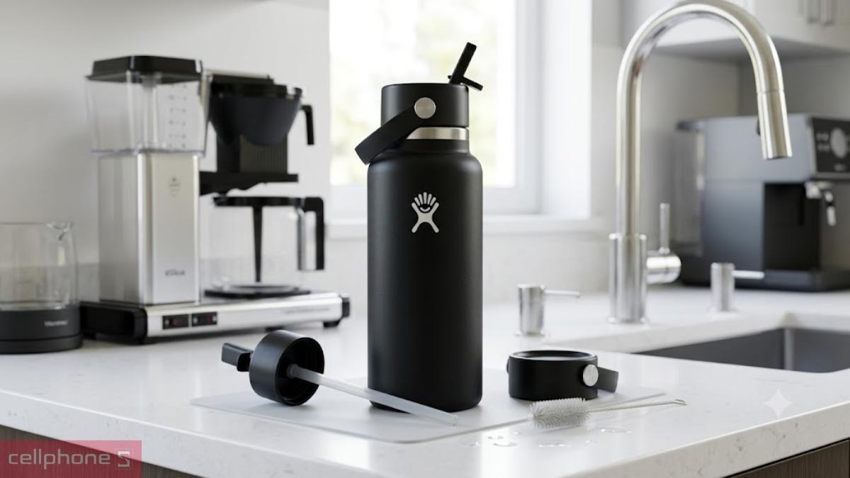 Bình nước giữ nhiệt Hydro Flask Wide Flex Straw Cap 946ml W32BFS sở hữu thiết kế dễ dàng bảo quản