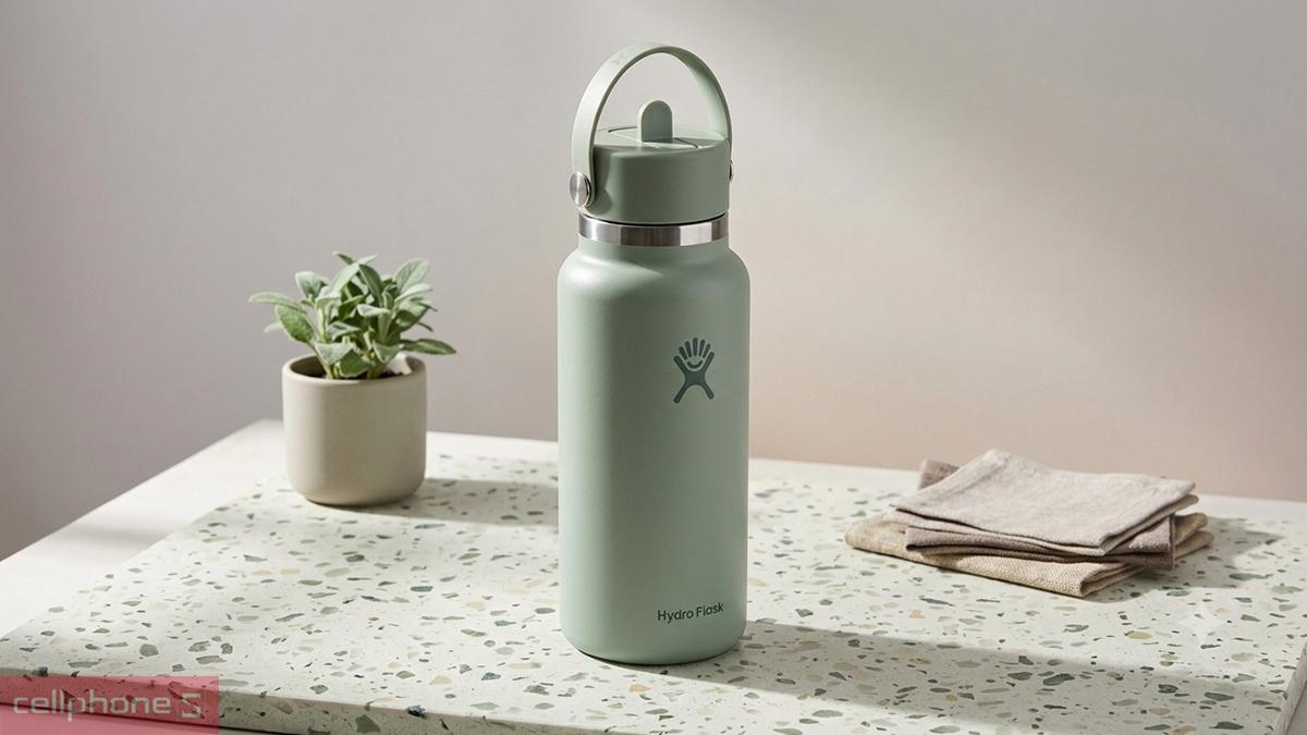 Bình giữ nhiệt Hydro Flask Wide Flex Straw Cap 946ml W32CFS có dung tích khá lớn, khoảng 946 ml