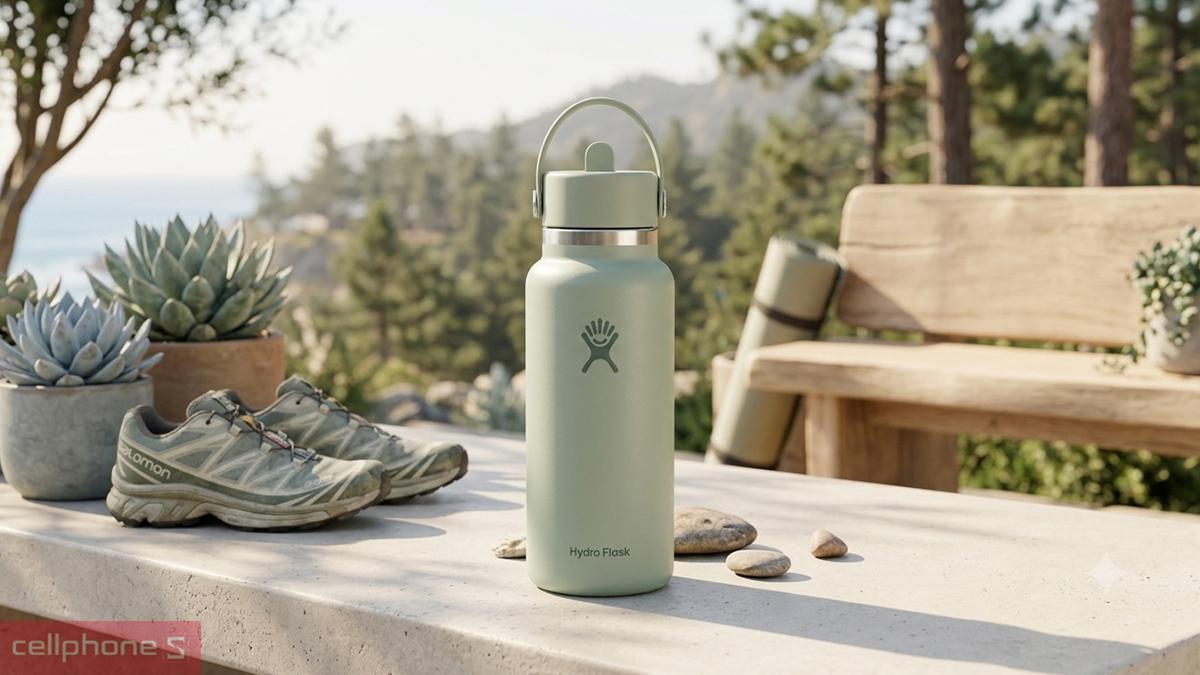 Bình giữ nhiệt Hydro Flask Wide Flex Straw Cap 946ml W32CFS phù hợp với người đi học, đi làm, dân thể thao,...