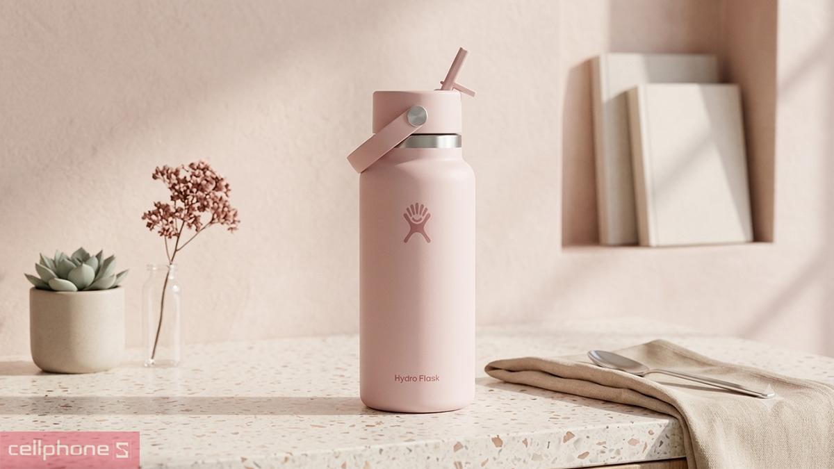 Miệng bình giữ nhiệt Hydro Flask Wide Flex Straw Cap 946ml W32CFS rộng, dễ vệ sinh và thêm đá