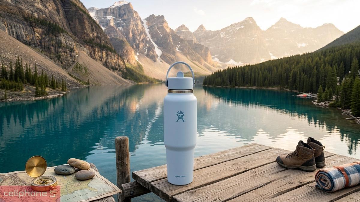 Bình giữ nhiệt Hydro Flask Wide Flex Straw Travel Bottle 1182ml WT40CFS phù hợp với người cần mang nước theo khi đi làm, tham gia hoạt động ngoài trời,...