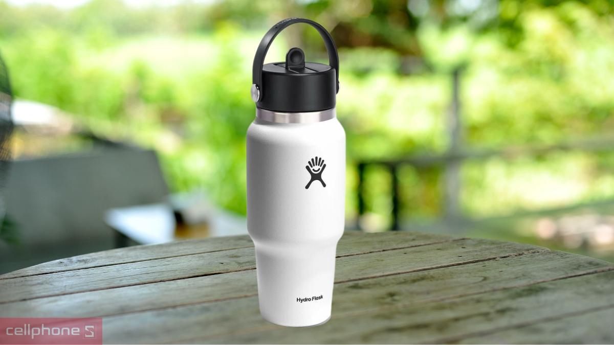 Bình giữ nhiệt Hydro Flask Wide Flex Straw Travel Bottle 710ml WT24BFS trang bị nắp Flex Straw dạng ống hút