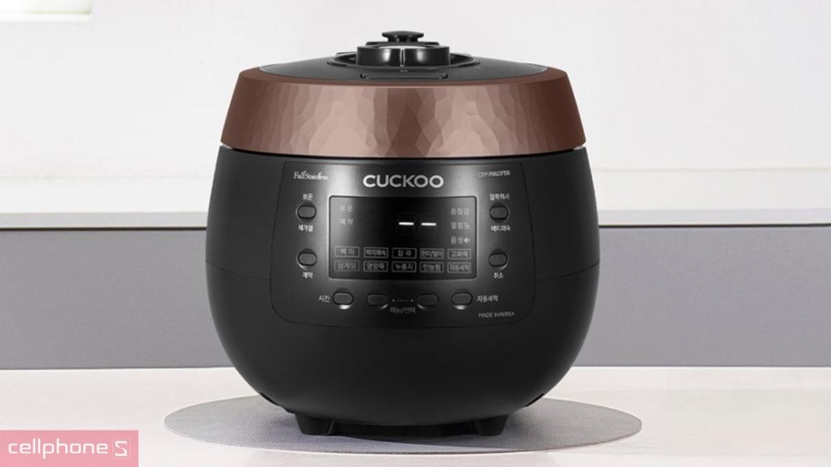 Nồi cơm điện tử áp suất Cuckoo CRP-R0612F/BKSBCRVNCV có thiết kế bo tròn