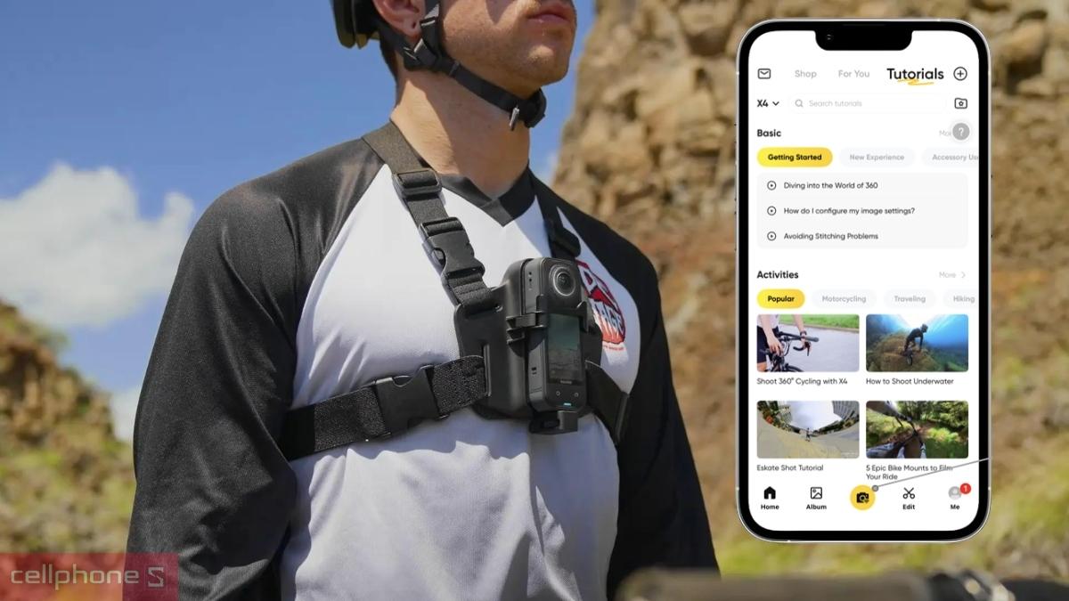 Insta360 X6 kết nối và điều khiển nhanh trên app Insta360