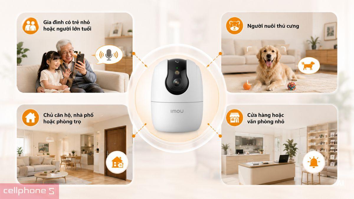 Nhóm người dùng phù hợp với Camera Imou Ranger 2C IPC A82P