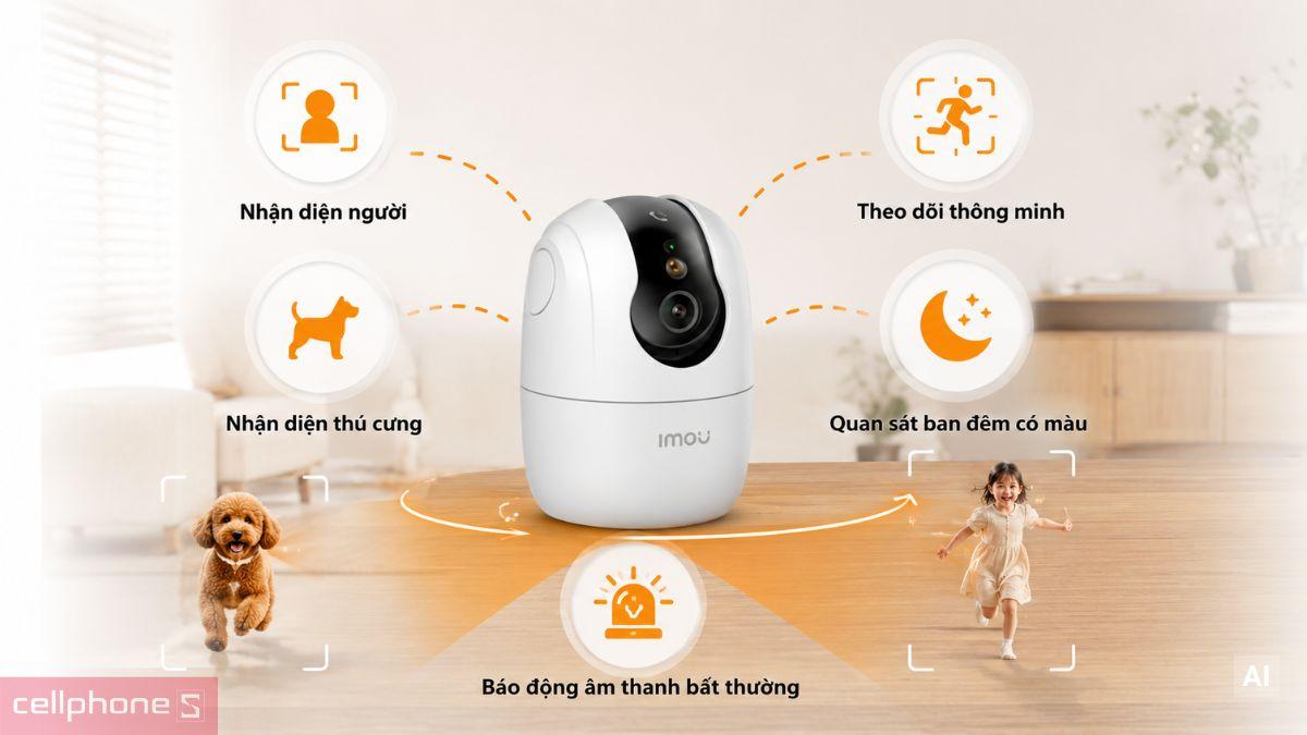 Nhận diện người, thú cưng và theo dõi thông minh