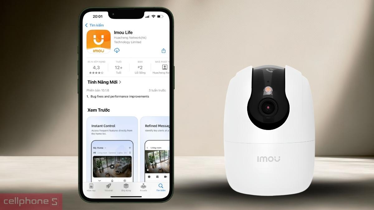 Tải ứng dụng Imou Life để kết nối Camera IP IMOU TA32P Pro