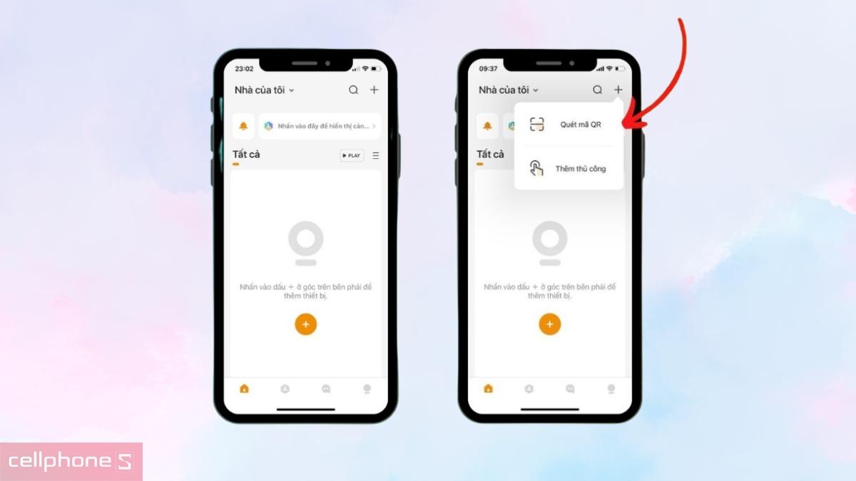 Kết nối nhanh với camera thông qua mã QR của sản phẩm
