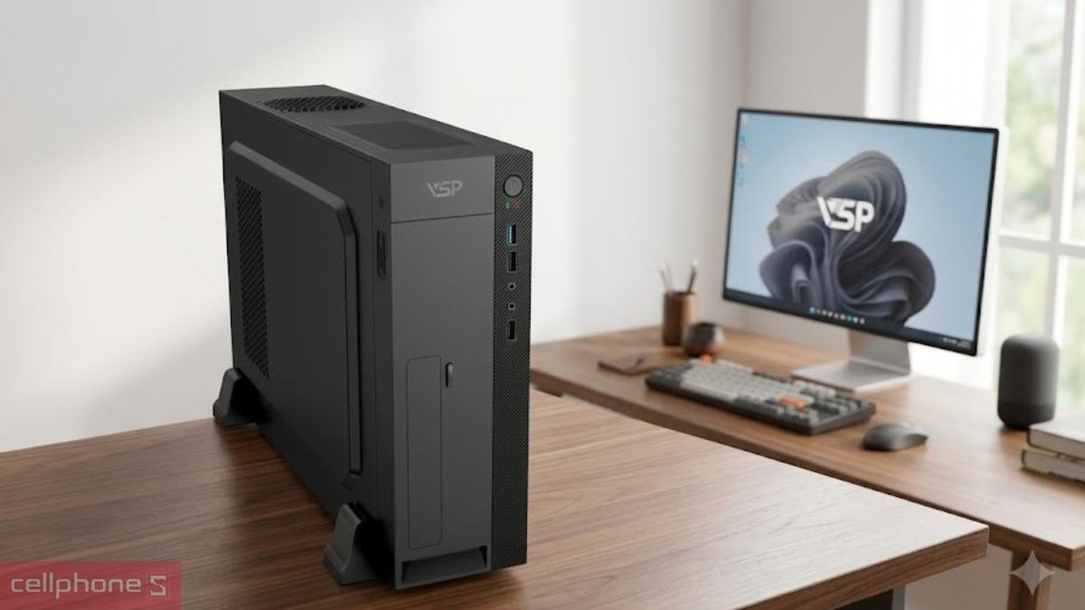 Thiết kế case máy tính VSP G842 Slim Desktop M-ATX
