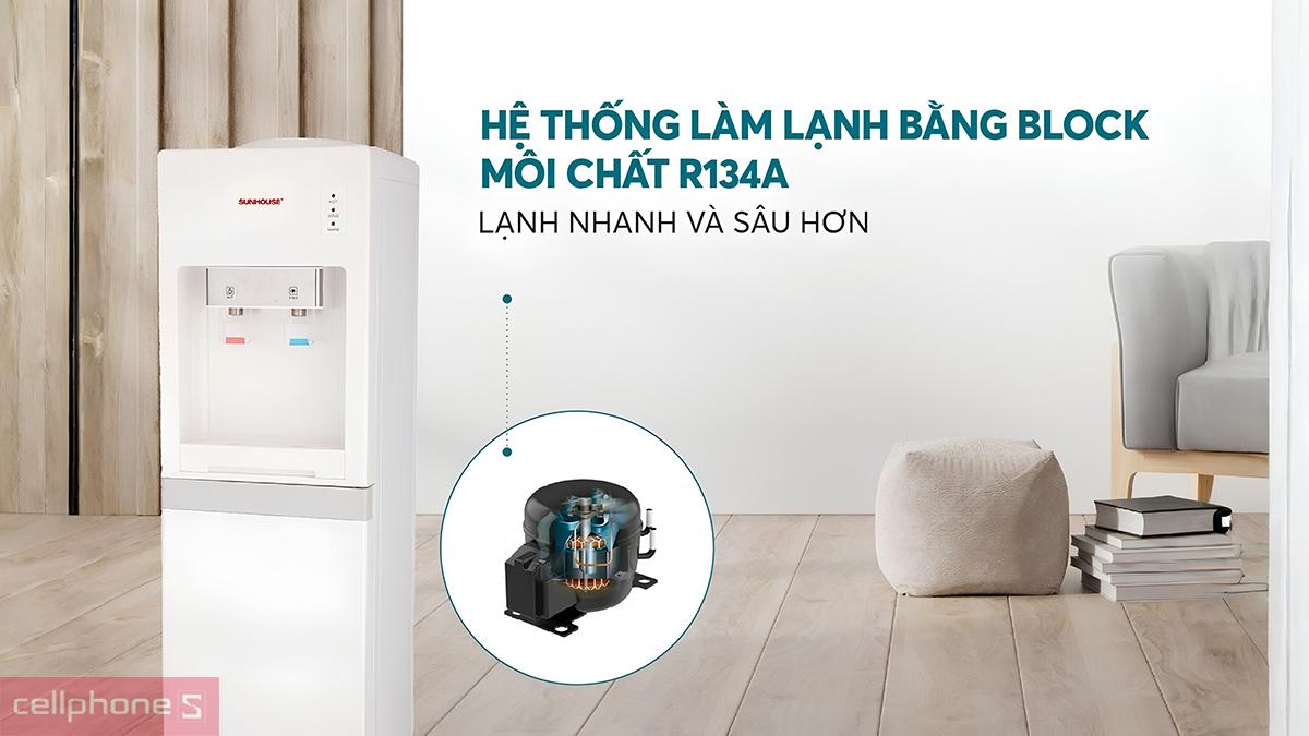 Cây nước nóng lạnh Block Sunhouse SHD9612 không tiêu hao nhiều điện năng