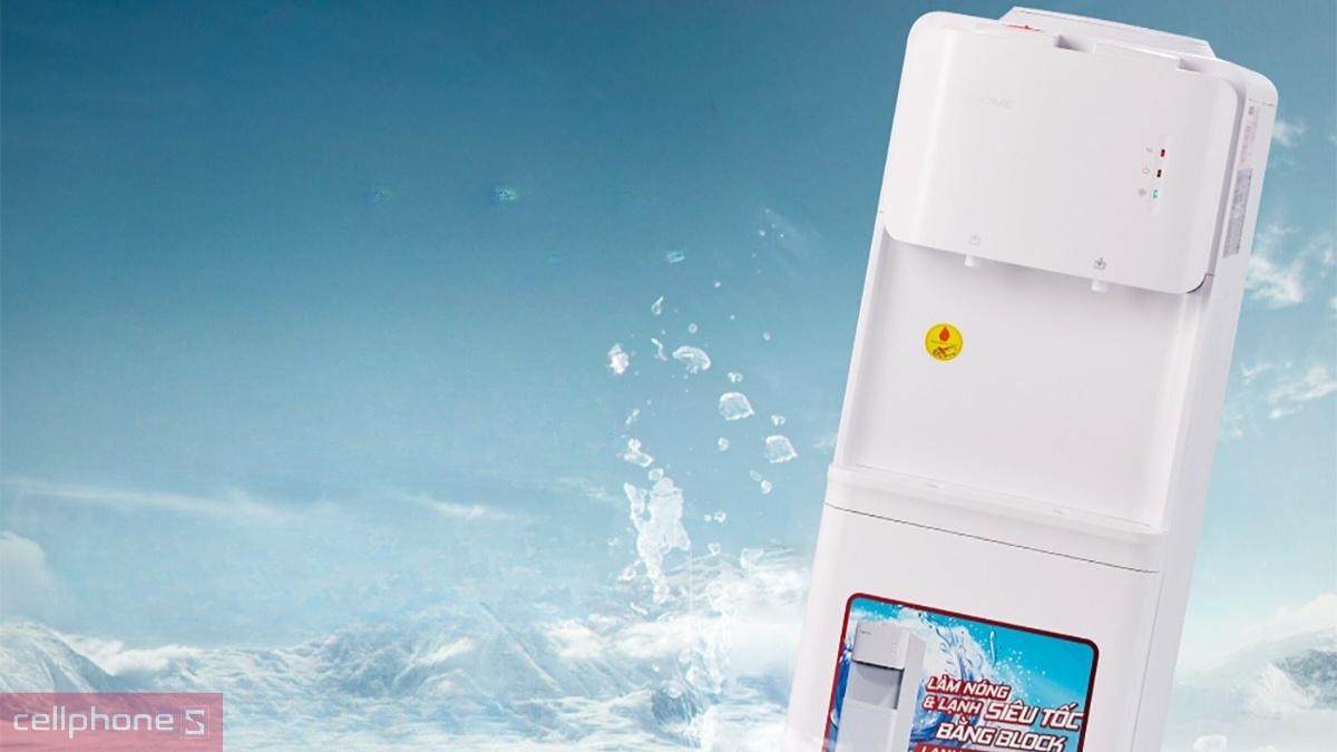 Cây nước nóng lạnh Fujihome WD531C ứng dụng công nghệ làm lạnh block duy trì nước mát ổn định