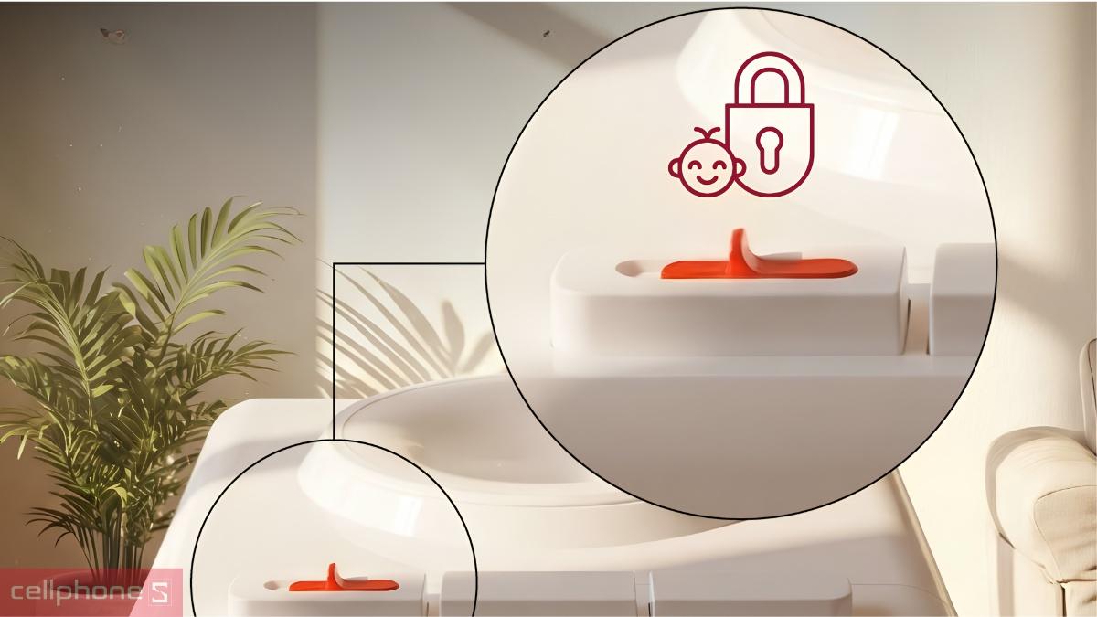Khóa trẻ em của cây nước nóng lạnh Fujihome WD91E