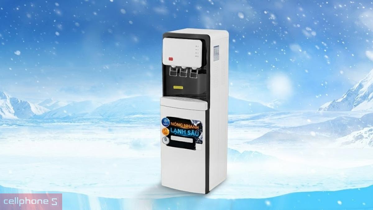 Cây nước nóng lạnh hút bình Hòa Phát HHC363 với công nghệ làm lạnh Block với Gas R134a