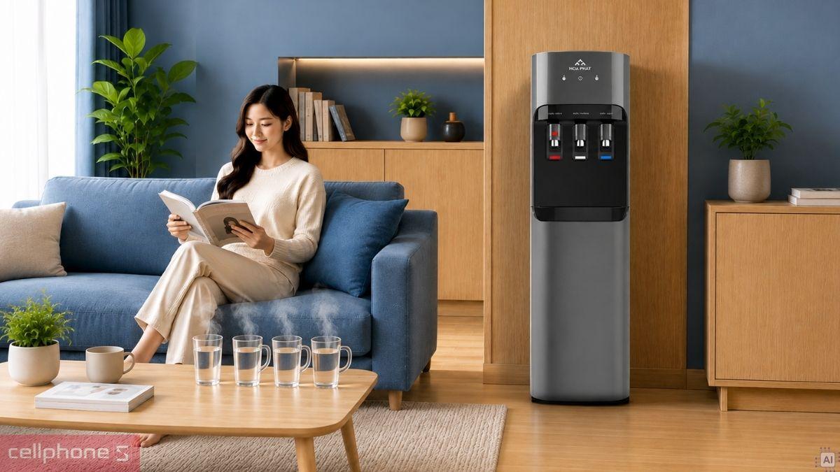 Công nghệ cây nước nóng lạnh hút bình Hoà Phát HHC366