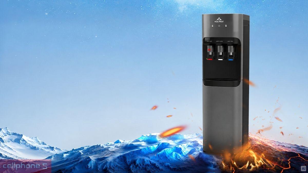 Thiết kế cây nước nóng lạnh hút bình Hoà Phát HHC366