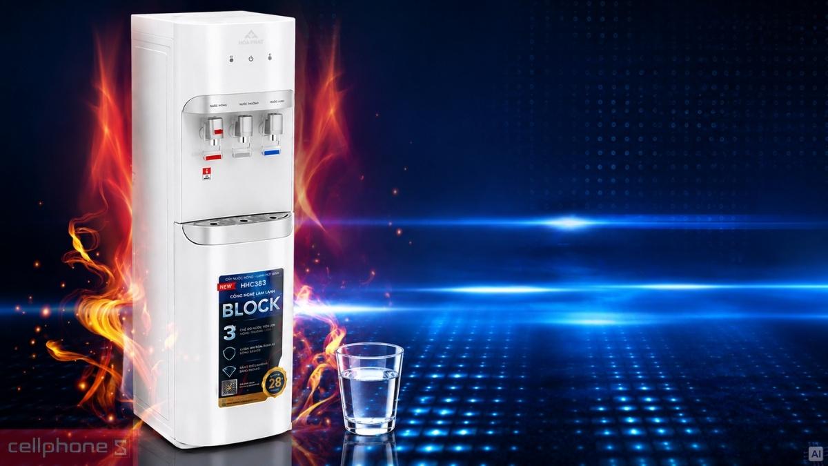 Công suất cây nước nóng lạnh hút bình Hoà Phát HHC383