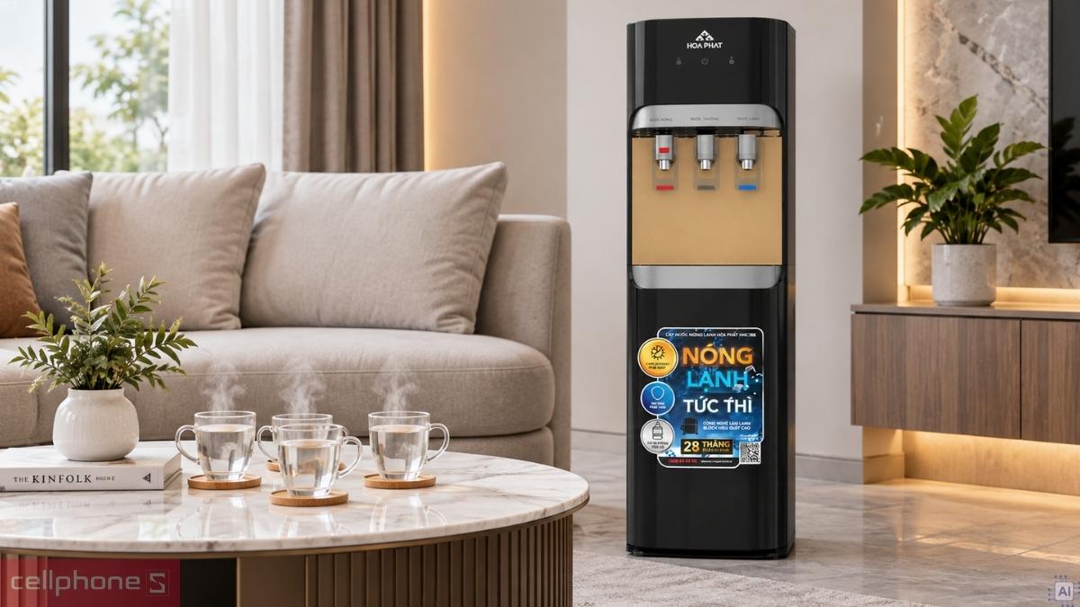 Công suất cây nước nóng lạnh hút bình Hoà Phát HHC388