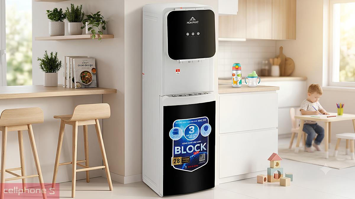 Cây nước nóng lạnh hút bình Hòa Phát HHC389 tích hợp khóa trẻ em an toàn