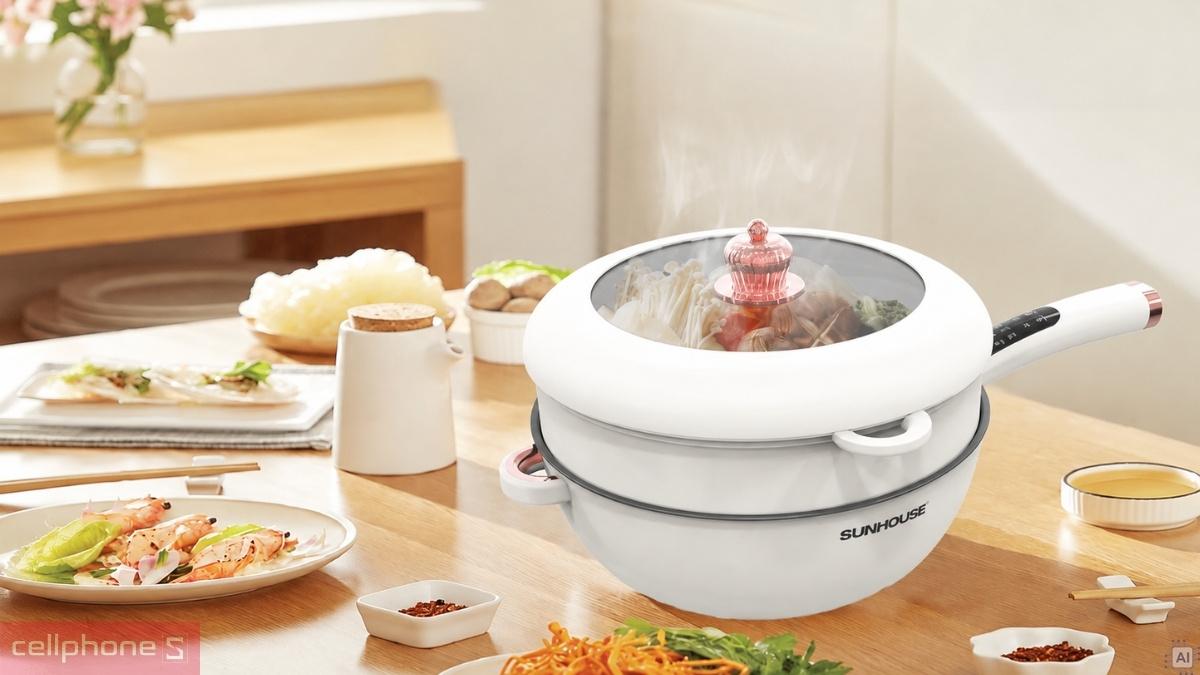 Công suất chảo điện đa năng 5L SUNHOUSE SHD4555
