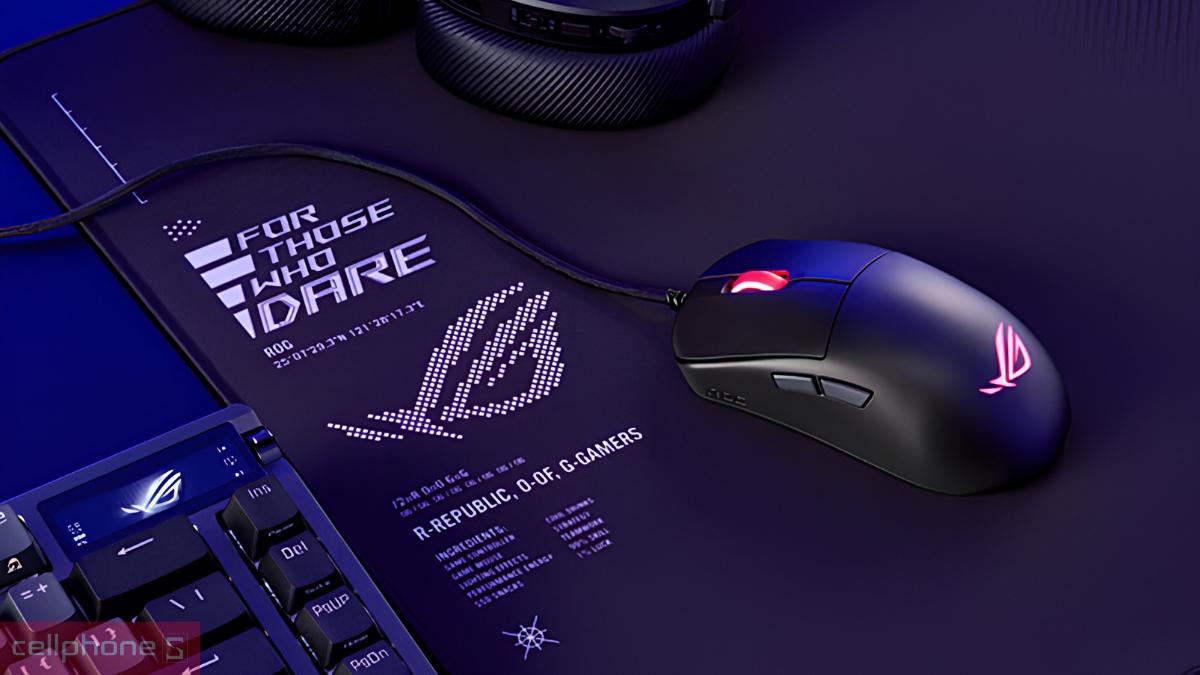 Chuột Gaming Có Dây Asus ROG Harpe Mini Core có đèn RGB hỗ trợ AURA Sync và cấu hình qua Gear Link