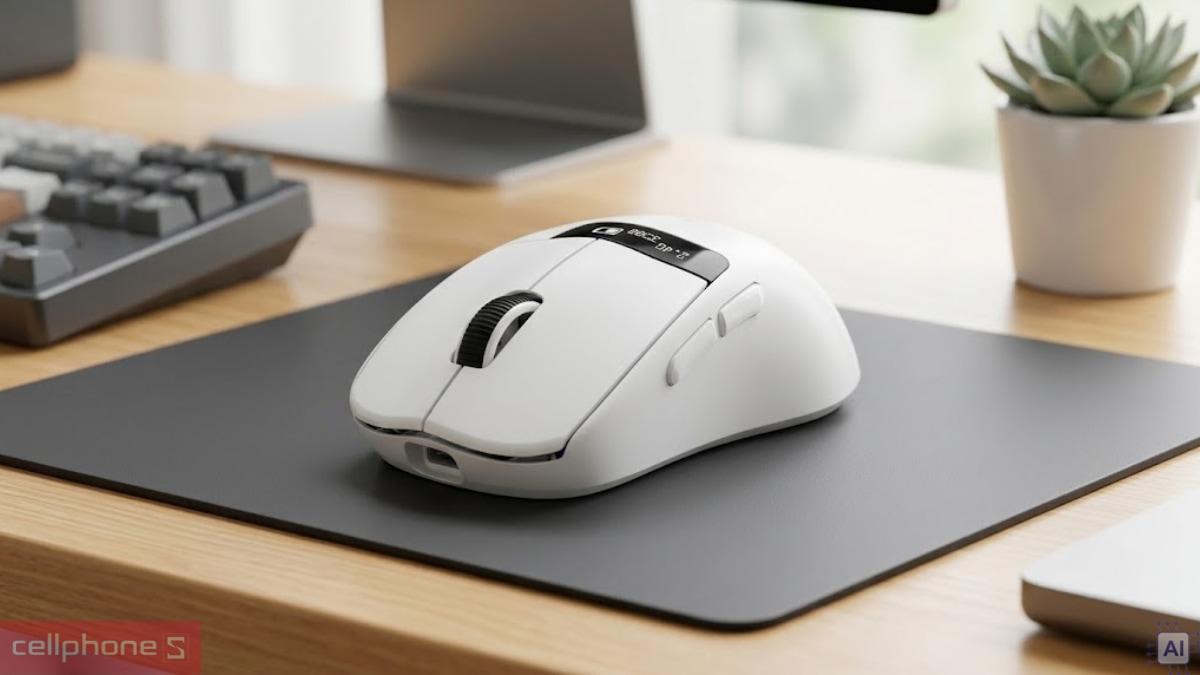 Cảm biến nhạy tối đa 12.000DPI của chuột gaming không dây E-DRA Thunderbird TM620W Triple Mode giúp thao tác chính xác hơn.