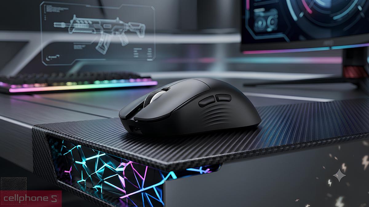 Chuột Gaming không dây E-Dra Thunderbird TM621W có thể kết nối qua cáp USB Type-C, Wireless 2.4GHz và Bluetooth