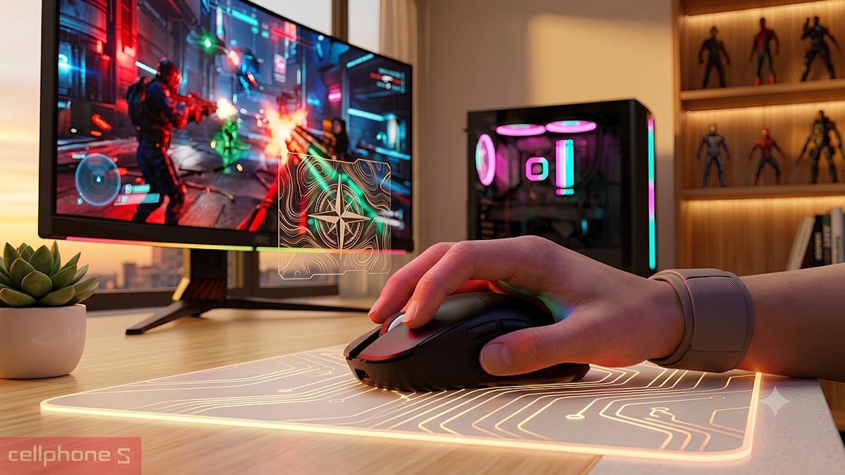 Chuột Gaming không dây E-Dra Thunderbird TM621W hỗ trợ 4 mức tần số quét, đạt đến 1.000Hz