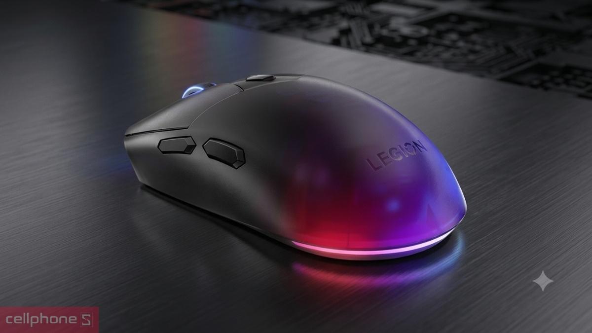 Hệ thống nút bấm trên chuột gaming Lenovo Legion M410 Wireless RGB