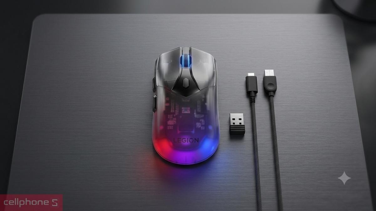 Chế độ kết nối của chuột gaming Lenovo Legion M410 Wireless RGB