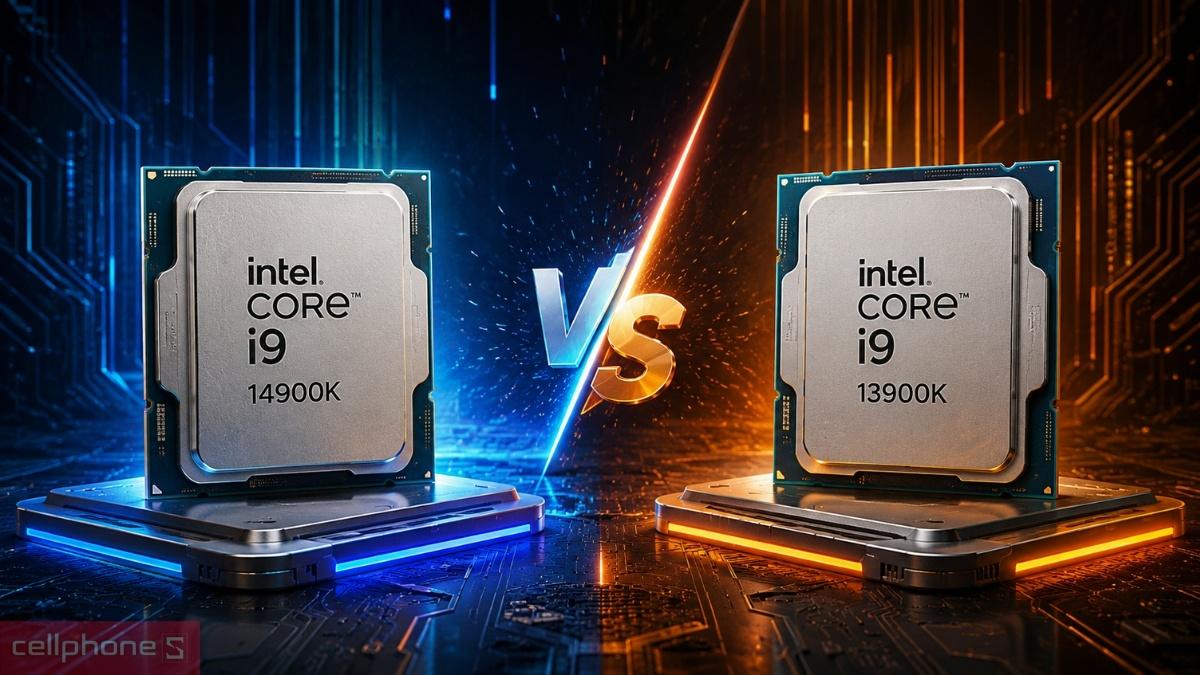 So sánh CPU Intel Core i9 14900K (TRAY) với Core i9 13900K