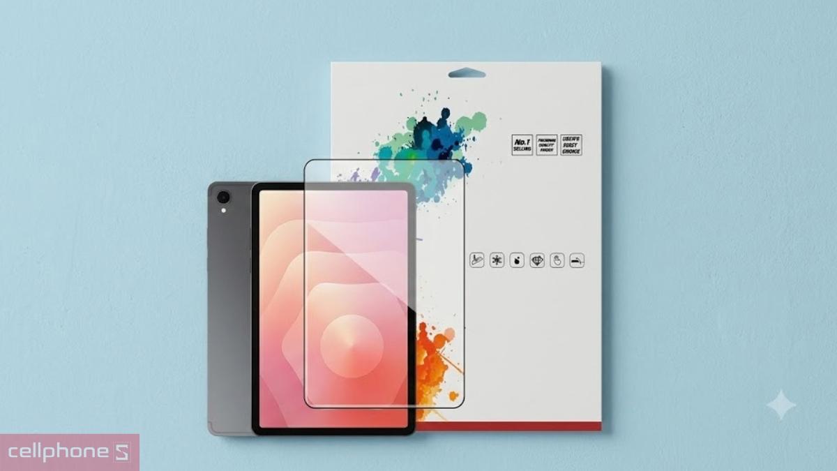 Kích thước dán kính cường lực màn hình Samsung Galaxy Tab S12 Zeelot full viền đen cao cấp
