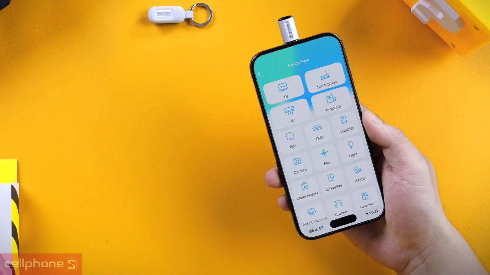 Mở ứng dụng Remotee để thiết lập Beecube Remotee Type-C trên điện thoại