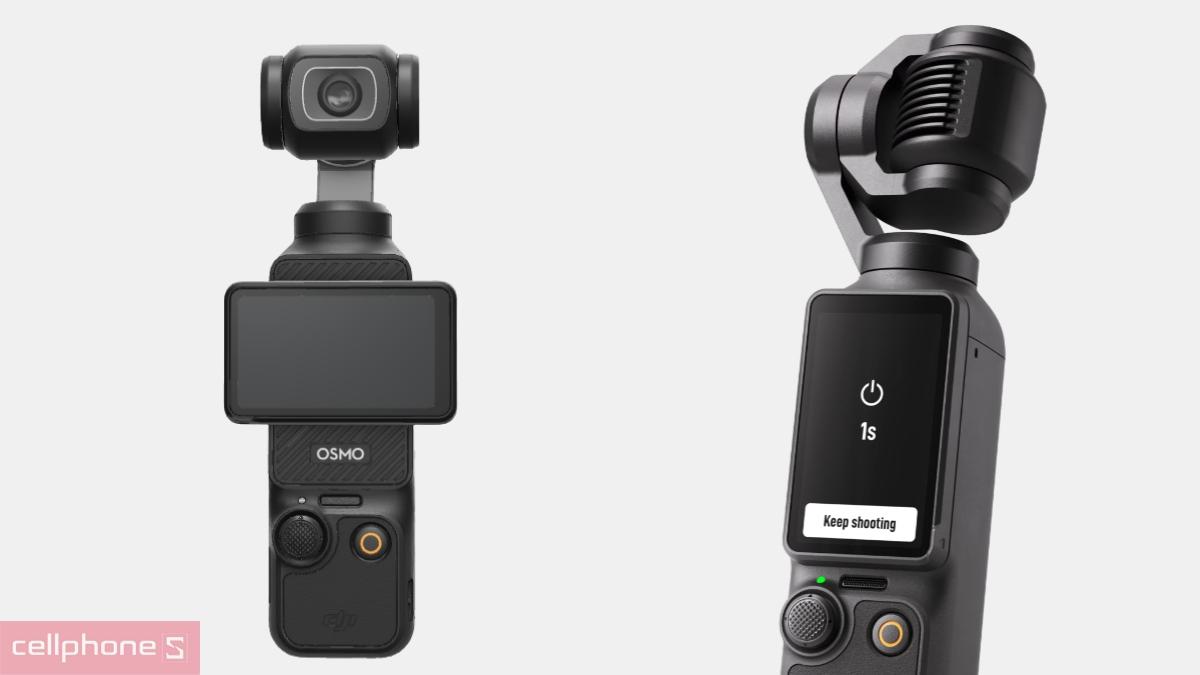 Khóa gimbal tự động trên DJI Osmo Pocket 3 Creator Combo kèm thẻ nhớ MicroSD SanDisk Creator 128GB
