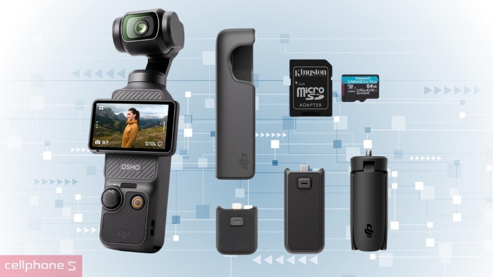 Các phiên bản của DJI Osmo Pocket 3 Standard Combo kèm thẻ nhớ MicroSD Sandisk Creator 128GB
