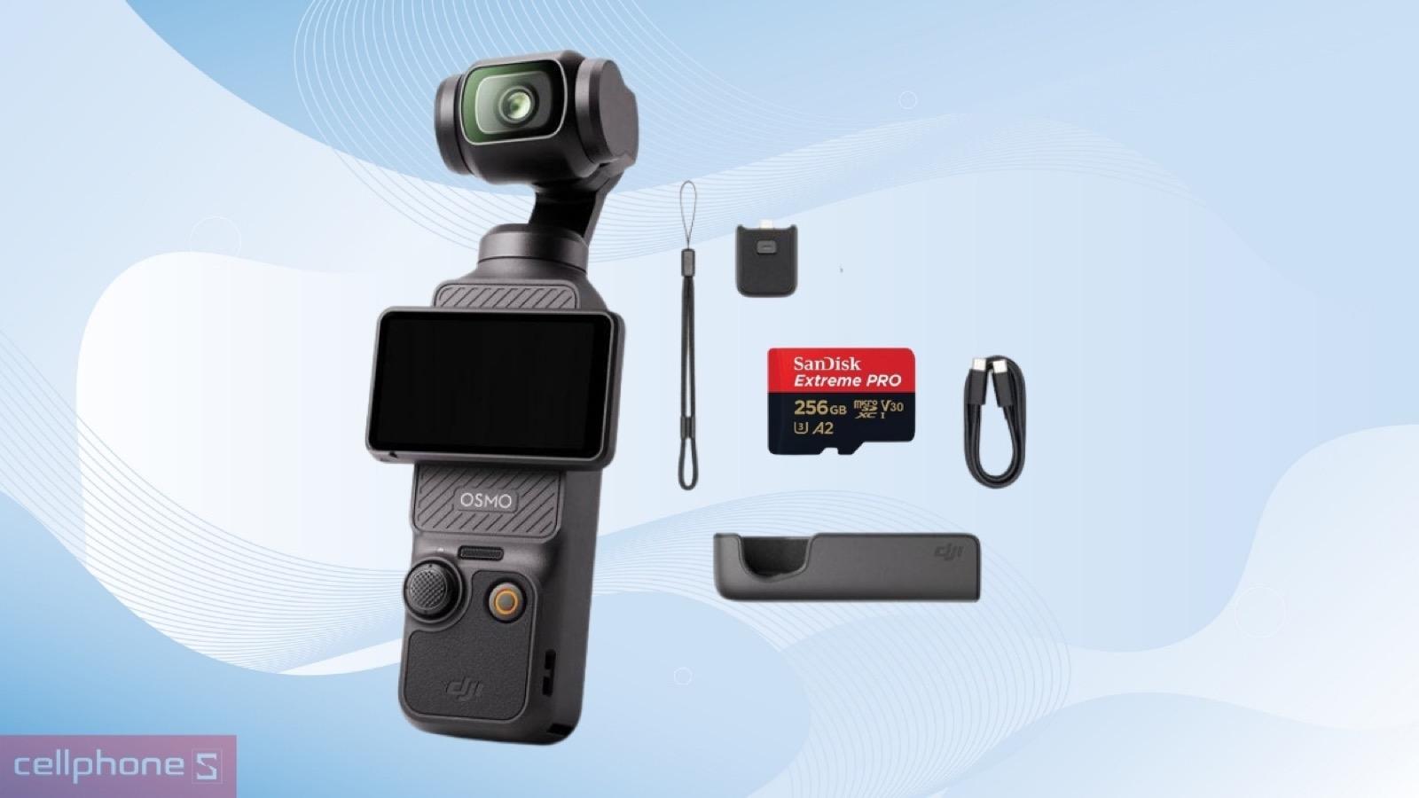 Thẻ nhớ tốc độ cao dùng cho DJI Osmo Pocket 3 Standard Combo kèm thẻ nhớ MicroSD Sandisk Creator 128GB