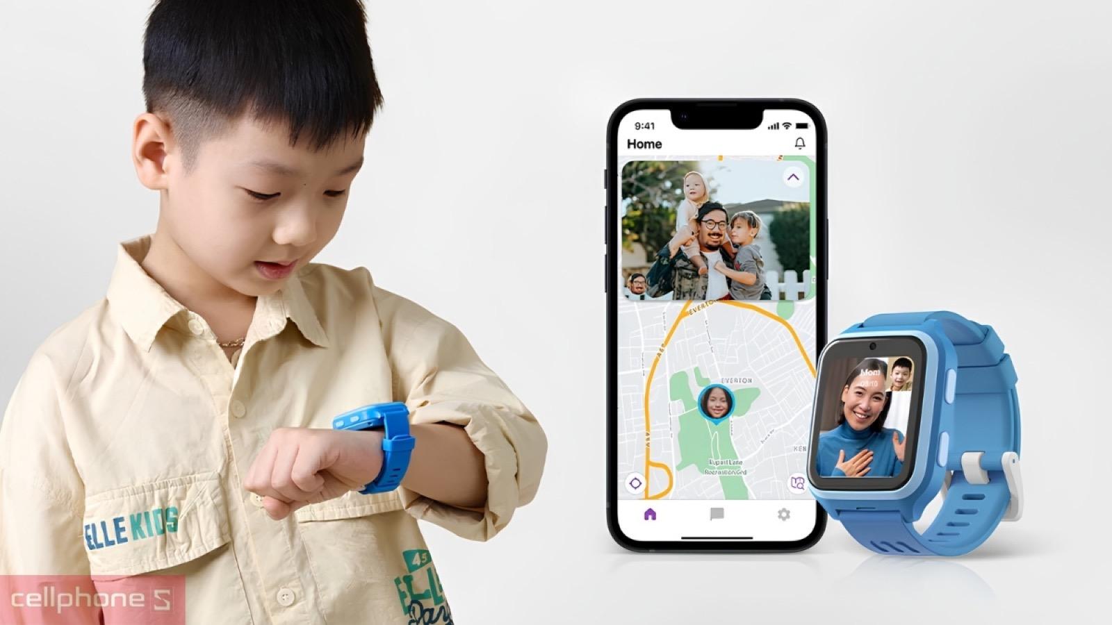 Khả năng theo dõi vị trí và trò chuyện của đồng hồ định vị trẻ em myFirst Fone M1