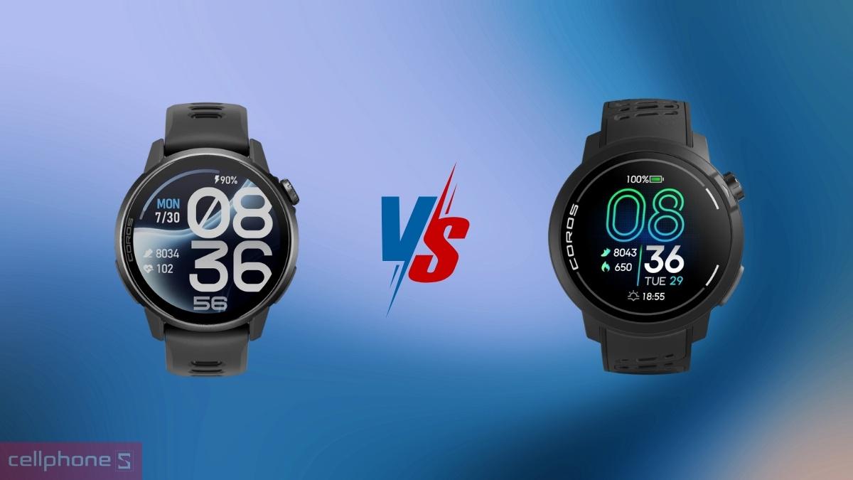 So sánh Coros Pace Pro với đồng hồ thông minh Coros Pace 4 Pro