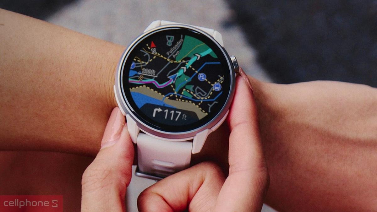 GPS băng tần kép và cảm biến trên đồng hồ thông minh Coros Pace 4 Pro