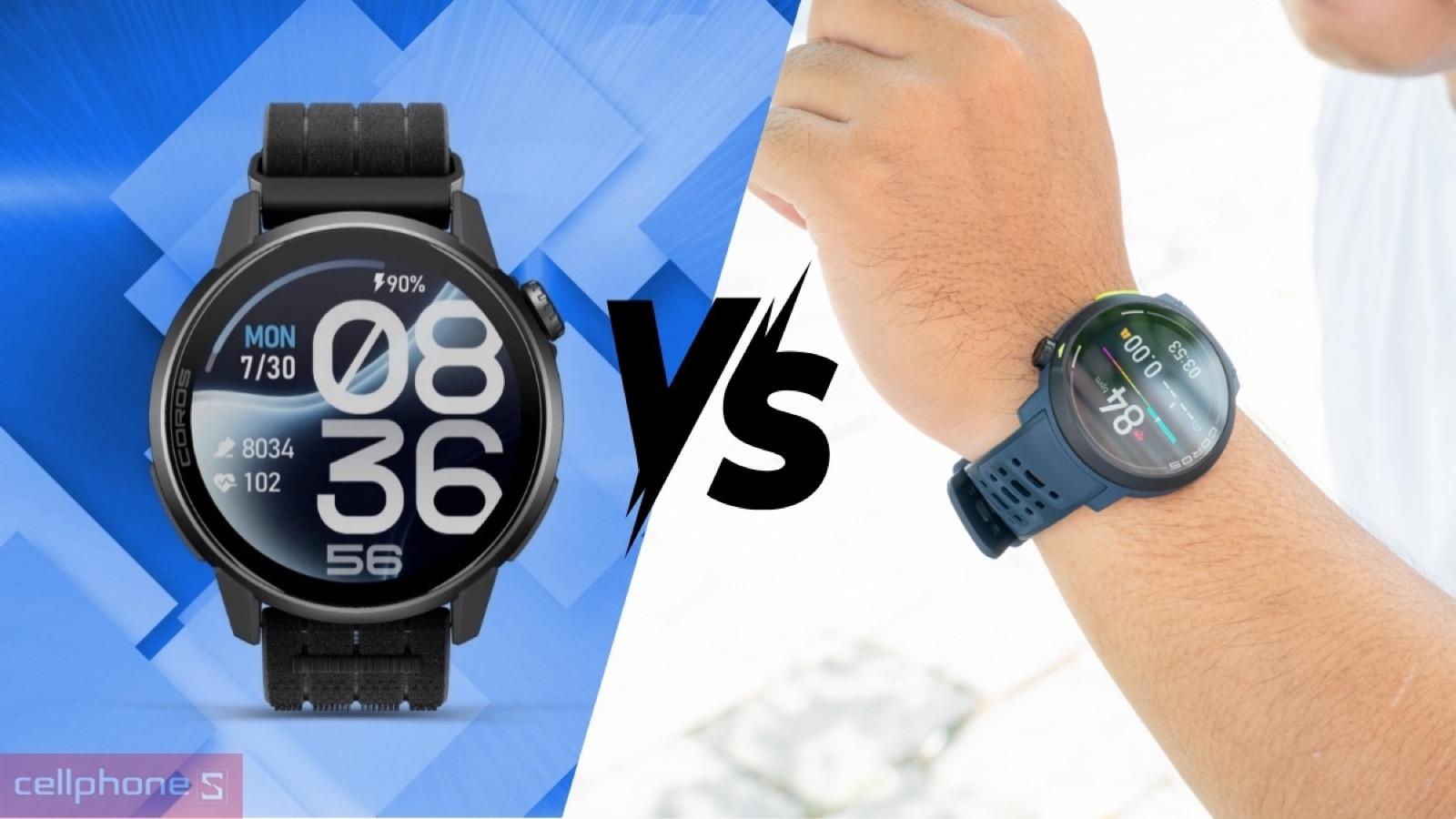So sánh đồng hồ thông minh Coros Pace 4 Pro dây Nylon với Coros Pace Pro