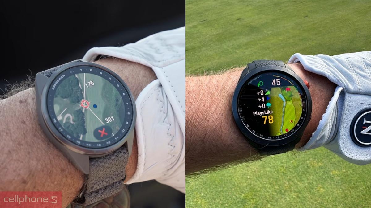 Đồng hồ thông minh Garmin Approach S72 43mm nâng cấp so với Approach S70 42mm về màn hình, chất liệu và tính năng swing