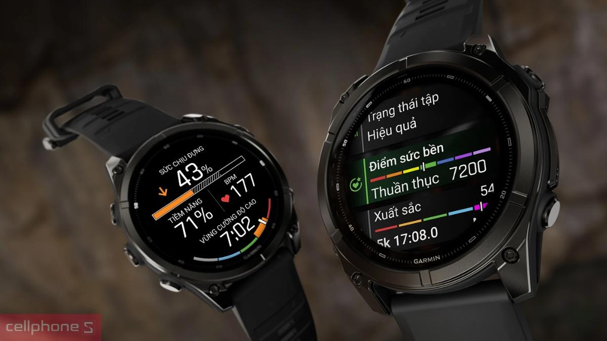 Tính năng theo dõi sức khỏe và tập luyện của đồng hồ thông minh Garmin Fenix 9 51mm viền carbon DLC