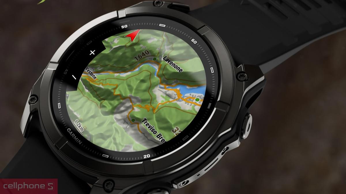 Mặt kính của hồ thông minh Garmin Fenix 9 51mm viền carbon DLC