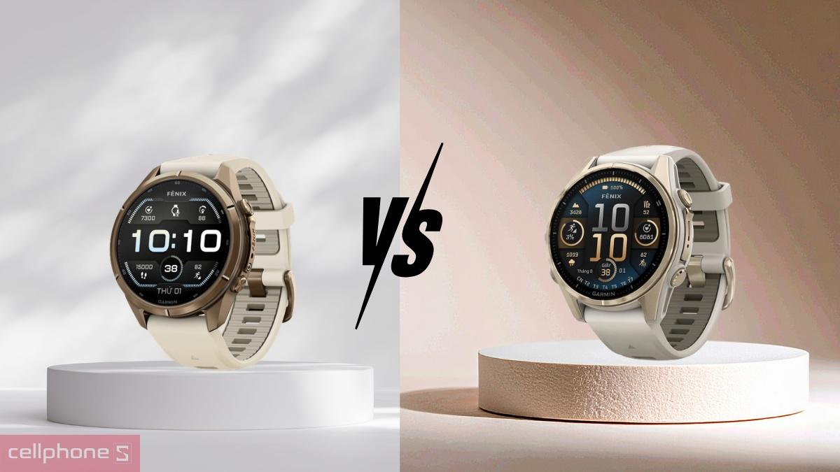 So sánh đồng hồ thông minh Garmin Fenix 9 Pro 43mm với đời trước