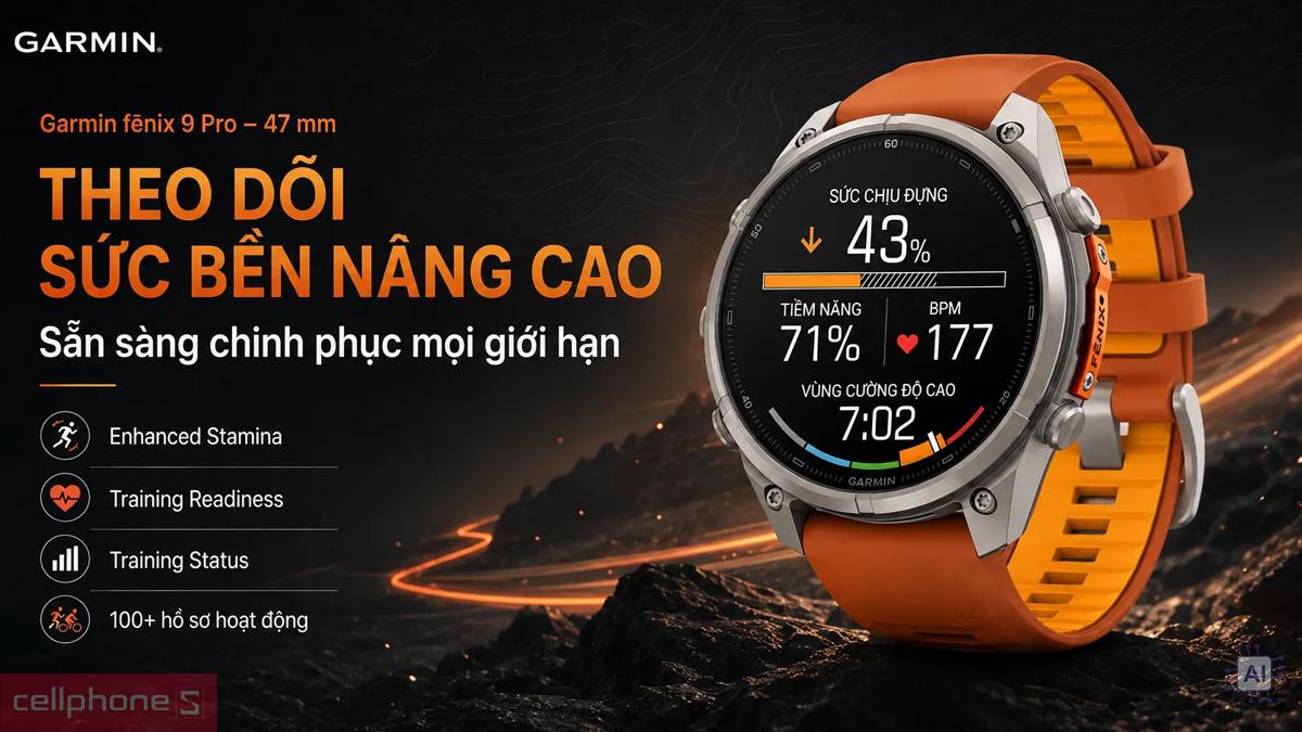 Garmin Fenix 9 Pro ghi lại các số liệu luyện tập chuyên sâu
