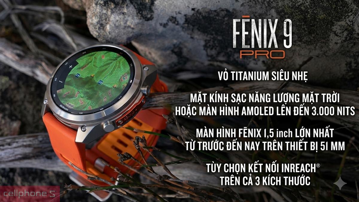 Garmin Fenix 9 Pro với các thông số kỹ thuật nổi bật