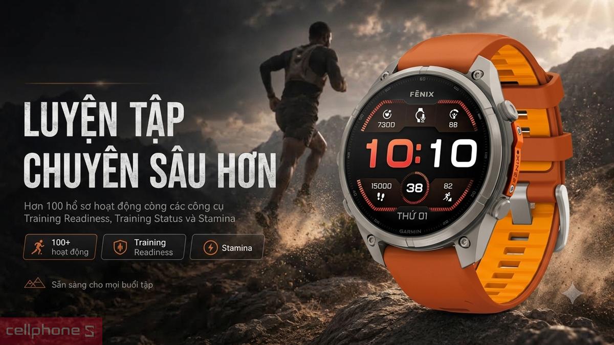 Garmin Fenix 9 Pro tích hợp hơn 100 chế độ thể thao