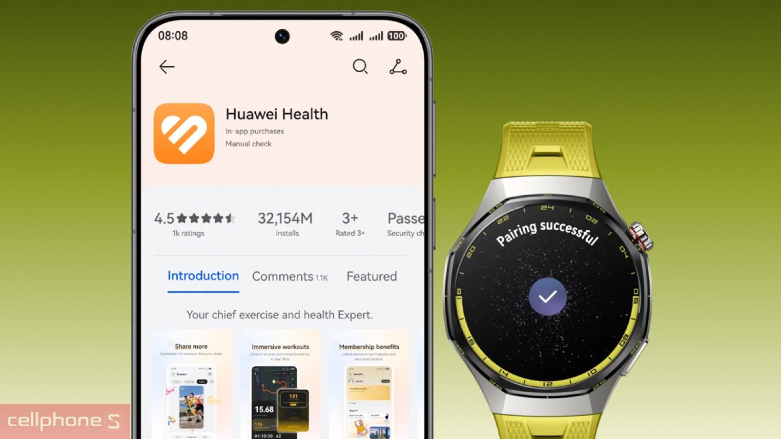 Đồng hồ thông minh Huawei Watch GT7 Pro đồng bộ dữ liệu sức khỏe liên tục sau ghép nối
