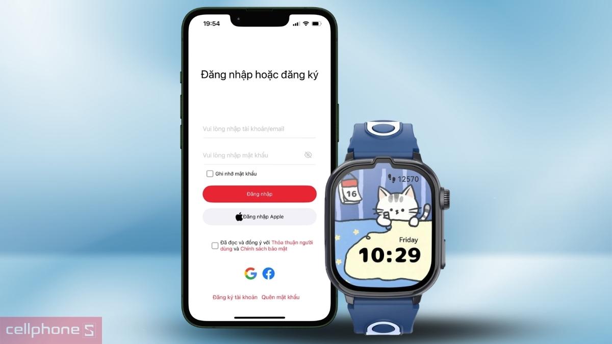 Đăng ký tài khoản Kidstyle để quản lý đồng hồ thông minh trẻ em Kieslect Qualy Plus 4G