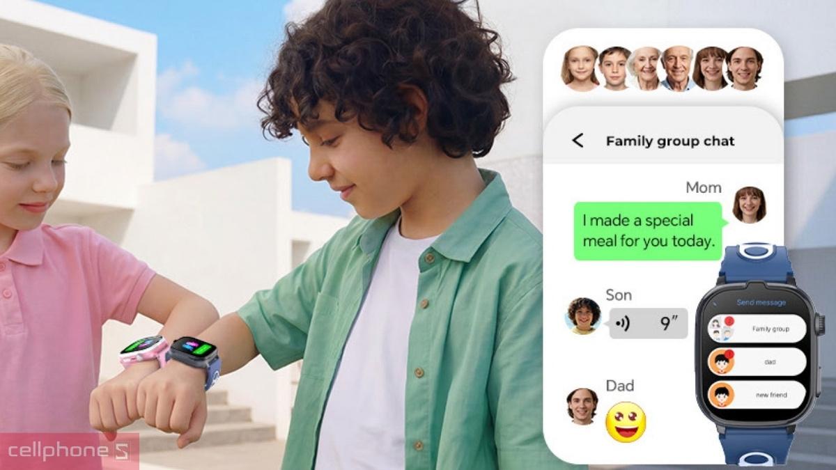 Đồng hồ thông minh trẻ em Kieslect Qualy Plus 4G giúp cha mẹ giám sát trẻ từ xa