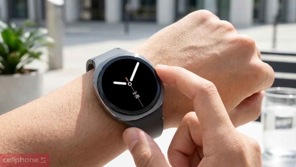 Màn hình AMOLED siêu sáng trên Samsung Galaxy Watch 9 hiển thị rõ ngoài trời